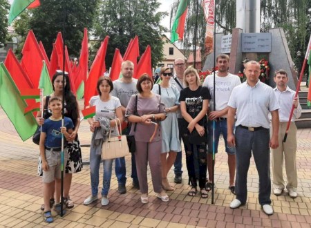 Кобринский хлебозавод на митинге в честь празднования Дня Независимости Республики Беларусь 3 июля