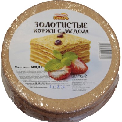 Золотистые коржи с медом